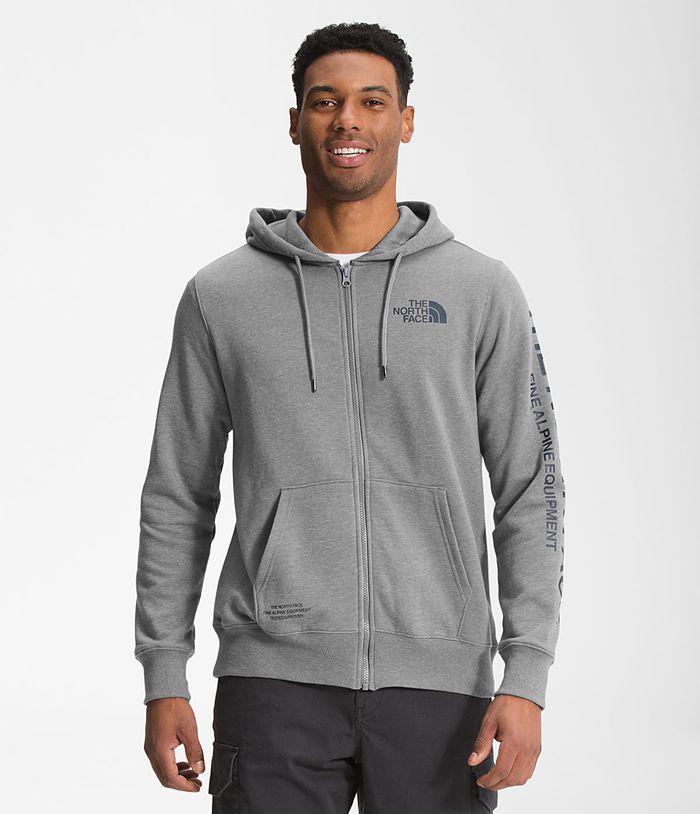 Sudadera Con Capucha The North Face Hombre Brand Proud Full Zip - Colombia QNSUKR072 - Gris